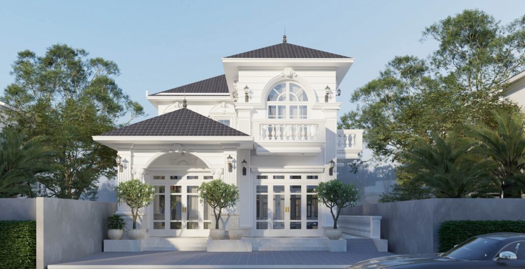 Mẫu biệt thự 2 tầng tân cổ điển đẹp, tinh tế